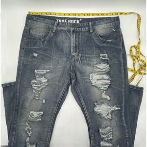 True Rock Premium Men's Distressed Jeans in Size 38x31 #286